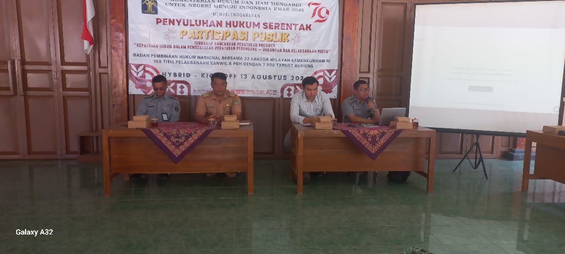 Penyuluhan Hukum Serentak (LUHKUMTAK) Kalurahan Selang Kapanewon Wonosari Gunung Kidul